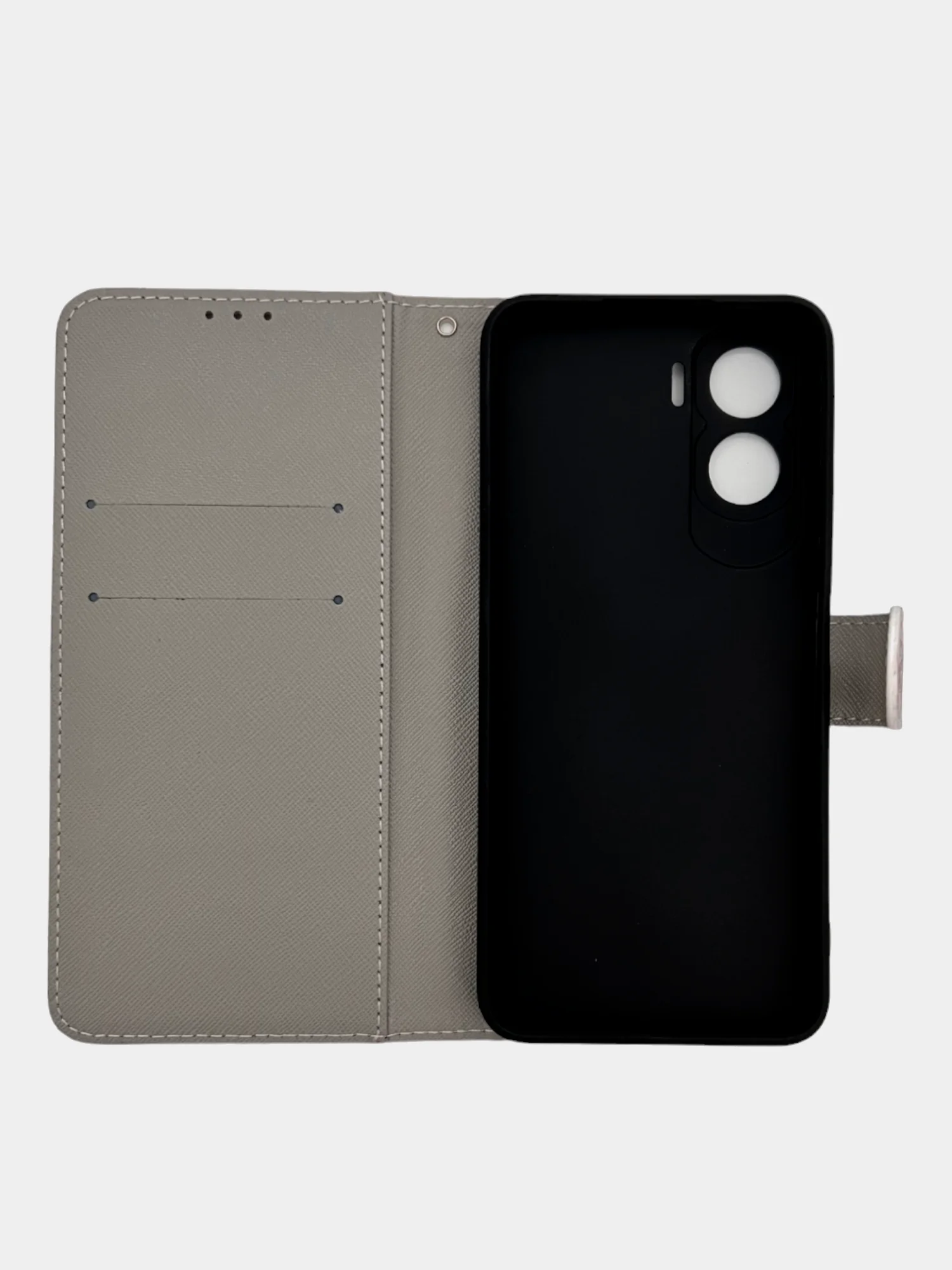 Серый чехол книжка wallet case для Honor 90 Lite / Хонор 90 Лайт с рисунком