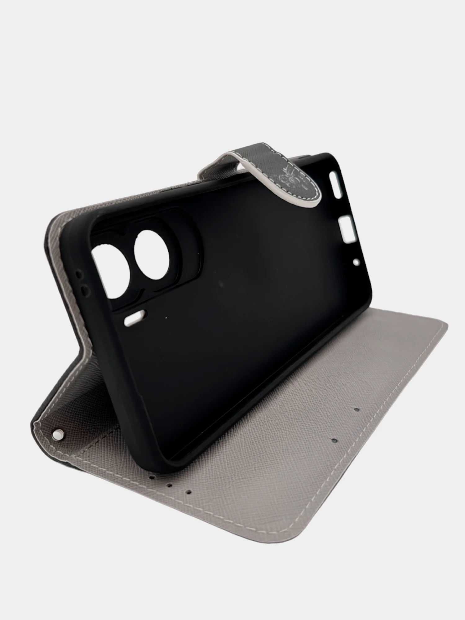 Серый чехол книжка wallet case для Honor 90 Lite / Хонор 90 Лайт с рисунком