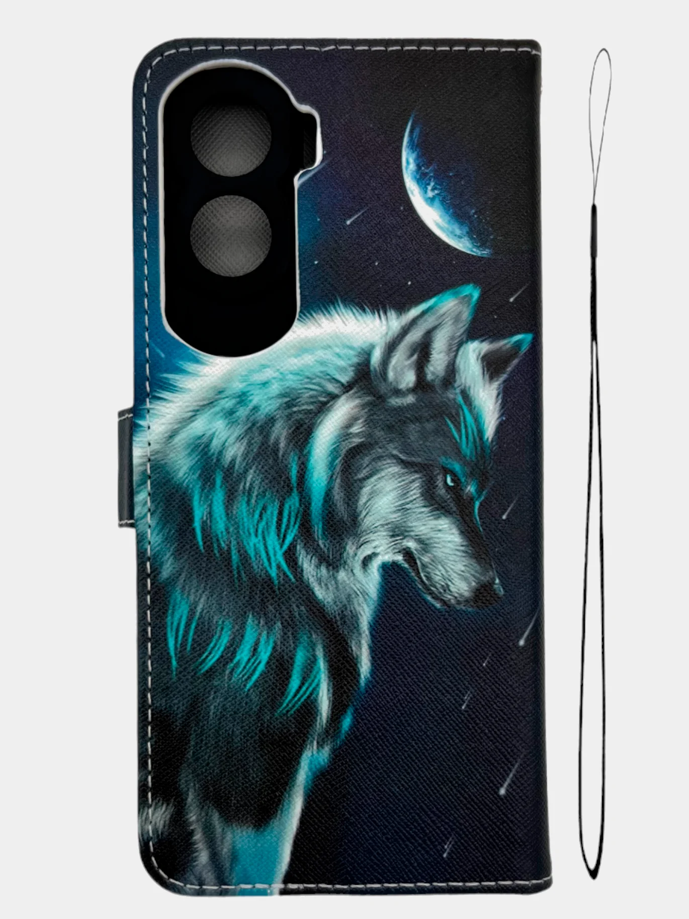 Серый чехол книжка wallet case для Honor 90 Lite / Хонор 90 Лайт с рисунком