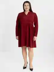Бордовый платье женское из микровельвета, большие размеры