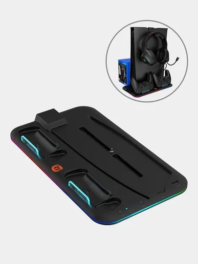 Подставка и зарядное устройство Canyon CS-PS5 с охлаждением и подсветкой RGB для PS 5
