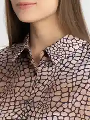 Рубашка женская, с принтом, змеиный