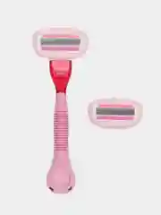 Бритва женская многоразовая Goodmax SL-8002, 1 станок и 2 сменные кассеты, с 5 лезвиями