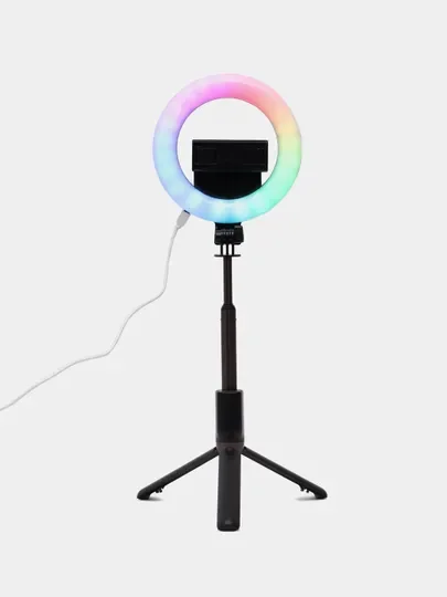 Монопод трипод с кольцевой лампой для телефона 3 в 1, цветной RGB штатив, подарок, селфи