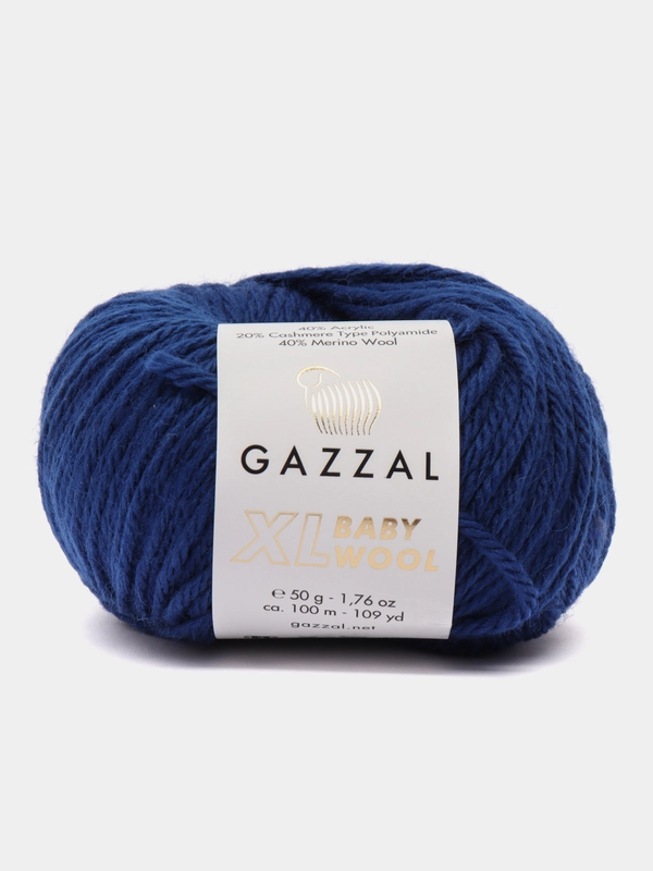 Пряжа Gazzal Baby Wool XL 40% Полиакрил 40% Мериносовая шерсть 20% Кашемир ПА 50г 100м