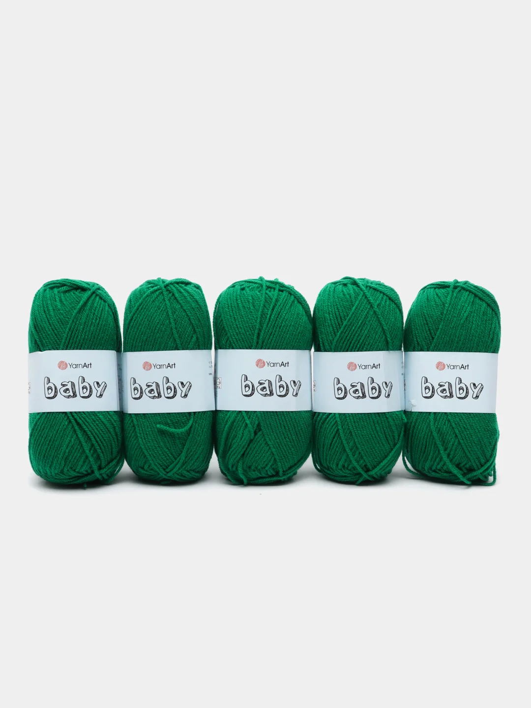 Зеленый пряжа YarnArt Baby, 1-5 штук, акрил, 50 г, 150 м