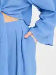 Голубой костюм двойка брючный, женский