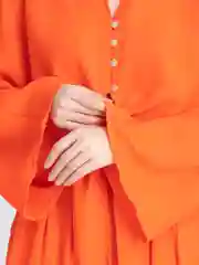 Оранжевый костюм двойка брючный, женский