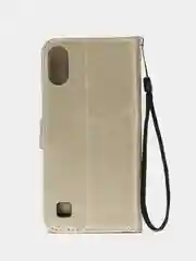 Золотой чехол-книжка с магнитной застежкой для Samsung Galaxy A10 (Самсунг Галакси А10)