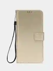 Золотой чехол-книжка с магнитной застежкой для Samsung Galaxy A10 (Самсунг Галакси А10)