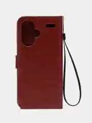 Багровый чехол-книжка с магнитной застежкой для Xiaomi Redmi Note 13 Pro Plus (Ноут 13 Про Плюс)
