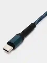 Темно-синий кабель зарядный для быстрой зарядки плетеный type-с usb 6А 1 метр, 2 метра