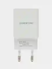 Белый зарядное устройство для телефона блок Borofone BA20A, 1USB до 2.1 А