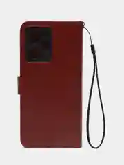 Багровый чехол-книжка с магнитной застежкой для Xiaomi Poco X5 Pro 5G (Поко  Х5 Про)