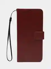 Багровый чехол-книжка с магнитной застежкой для Honor 90 Lite (Хонор 90 Лайт)