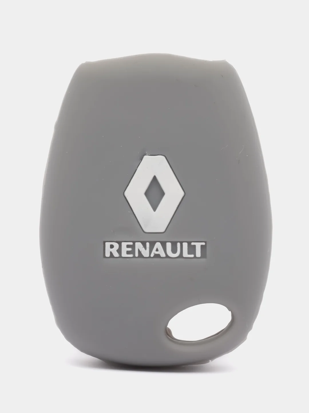 Серый силиконовый чехол на ключ Renault