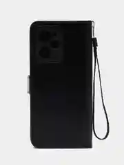 Багровый чехол-книжка с магнитной застежкой для Xiaomi Poco X5 Pro 5G (Поко  Х5 Про)