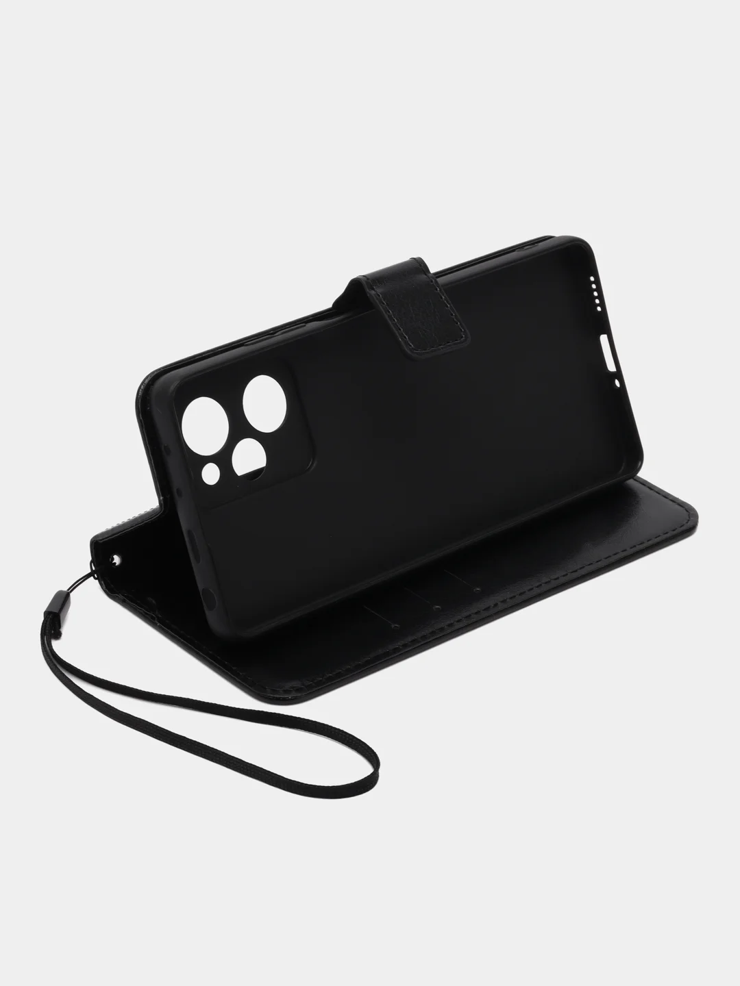 Багровый чехол-книжка с магнитной застежкой для Xiaomi Poco X5 Pro 5G (Поко  Х5 Про)