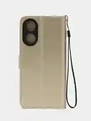 Золотой чехол-книжка с магнитной застежкой для Oppo A78 4G (Оппо А78 4Г)
