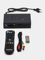 Бежевый цифровая приставка ресивер для цифрового ТВ DVB-T2 / C World Vision