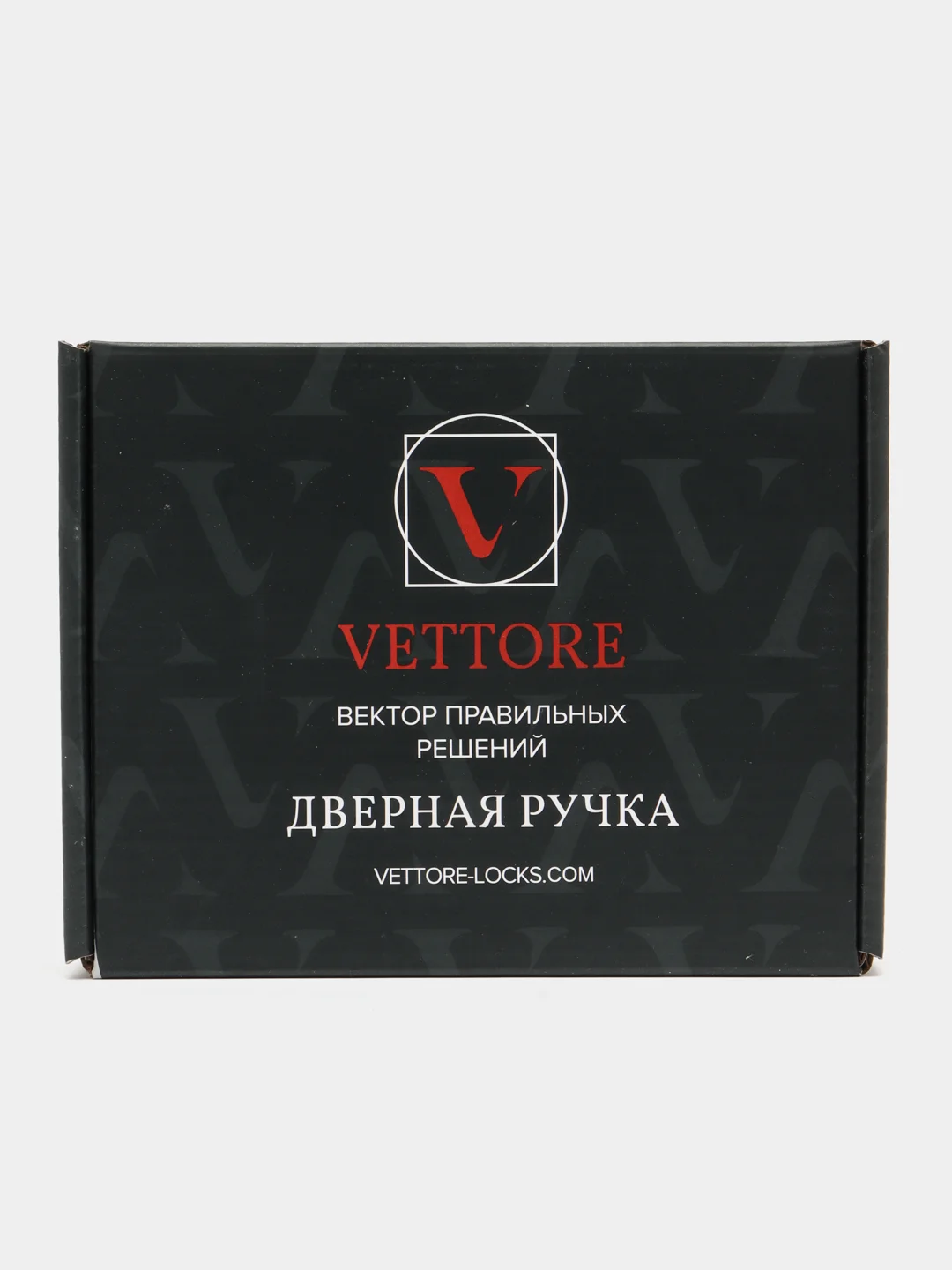 Ручка дверная Vettore A891BK SN, сатин поворотник-фиксатор, для межкомнатных дверей