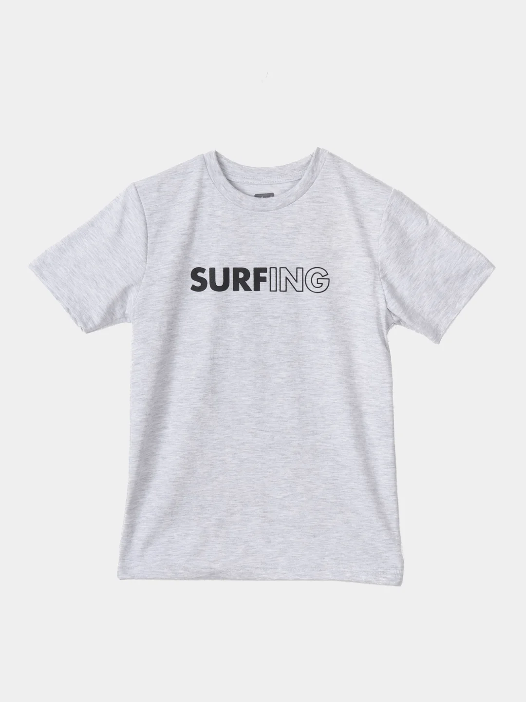 Серый футболка для мальчика, с принтом, SURFING