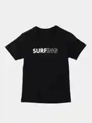 Черный футболка для мальчика, с принтом, SURFING