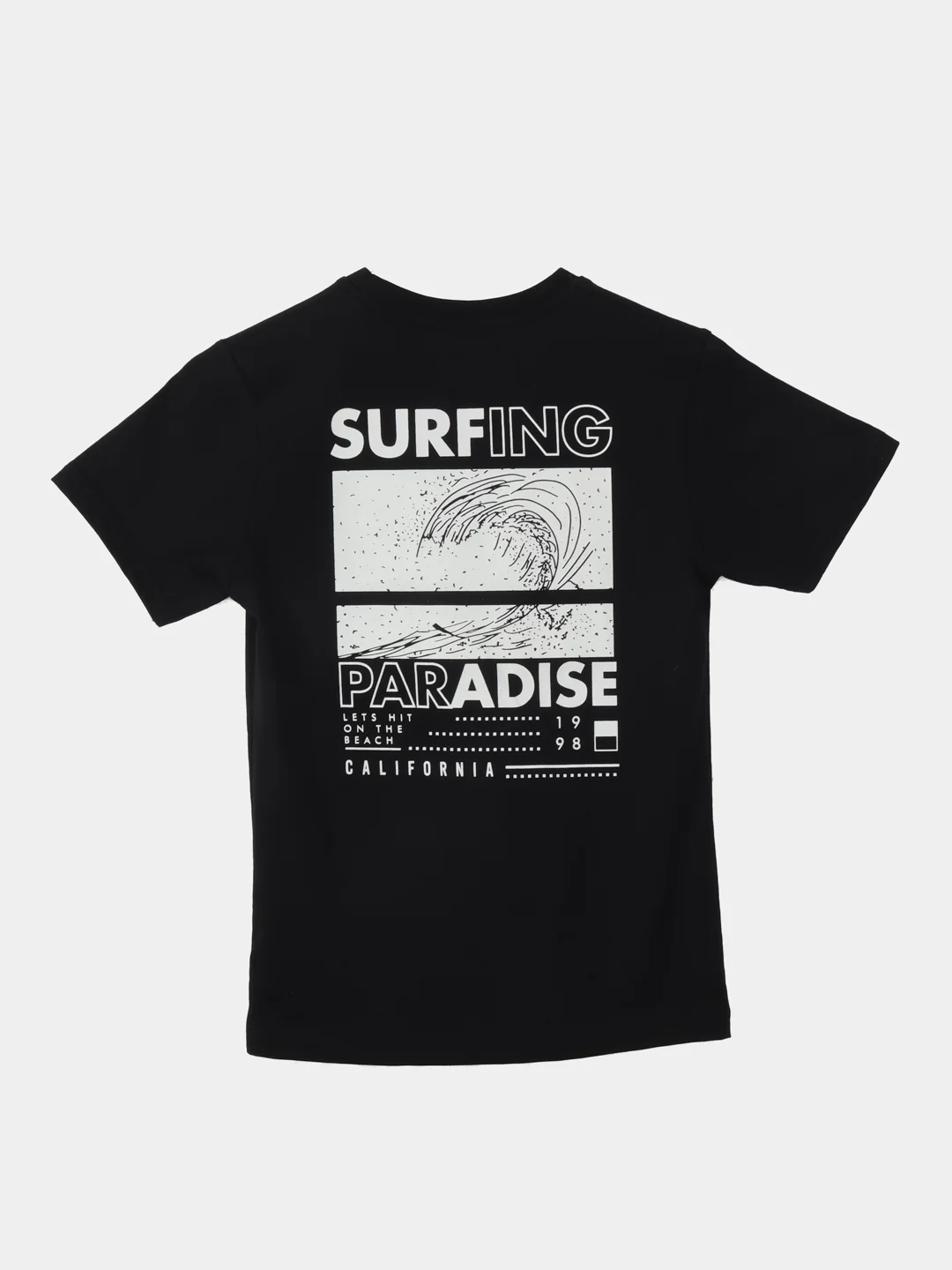 Серый футболка для мальчика, с принтом, SURFING
