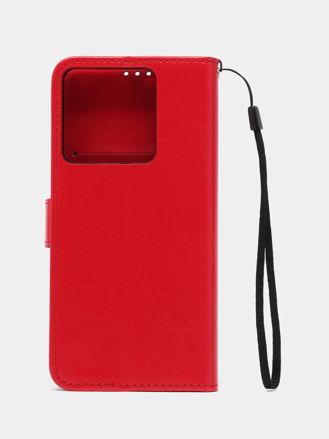 Красный чехол-книжка с магнитной застежкой для Redmi Note 13 Pro 5G (Редми Ноут 13 Про 5Г)