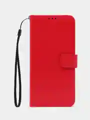 Красный чехол-книжка с магнитной застежкой для Redmi Note 13 Pro 5G (Редми Ноут 13 Про 5Г)