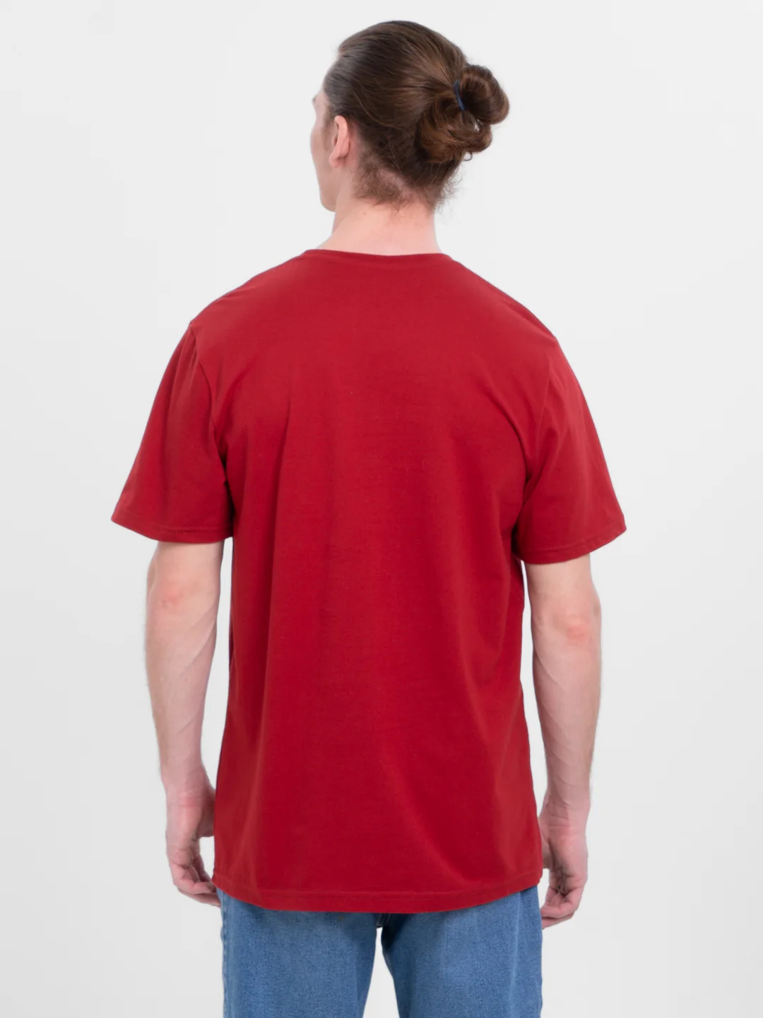 Бордовый футболка Oversize