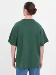 Тёмно-зелёный футболка Oversize