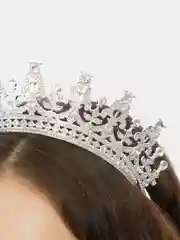 Прозрачный диадема, корона со стразами