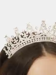 Прозрачный диадема, корона со стразами