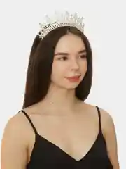 Прозрачный диадема, корона со стразами