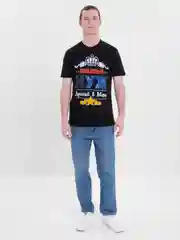 Футболка черная хлопок с принтом ЛЮБИМЫЙ МУЖ ЛУЧШИЙ В МИРЕ
