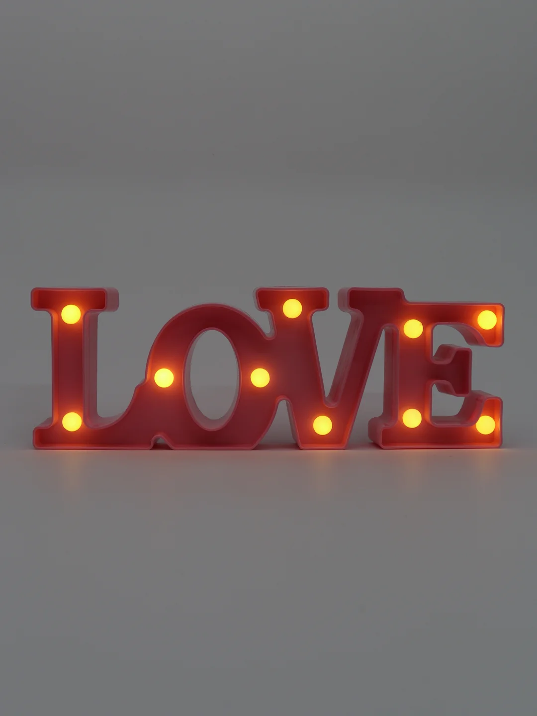 Розовый светодиодный LED светильник LOVE (Сердце)