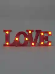 Розовый светодиодный LED светильник LOVE (Сердце)