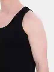 Черный майка мужская, однотонная