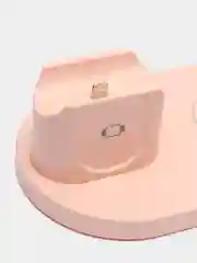 Розовый беспроводная зарядка док-станция для iPhone, Android, iWatch и AirPods