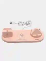 Розовый беспроводная зарядка док-станция для iPhone, Android, iWatch и AirPods