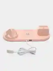 Розовый беспроводная зарядка док-станция для iPhone, Android, iWatch и AirPods
