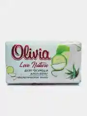 Мыло твердое для рук лица и тела Olivia Love Nature&Fruttis Дуэт "Огурец и алоэ вера" 140 гр