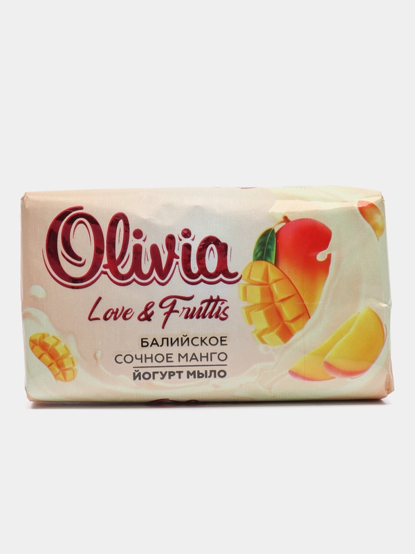 Мыло твердое, для рук, лица и тела, Olivia Love Nature&Fruttis, Балийское сочное манго, 140 гр