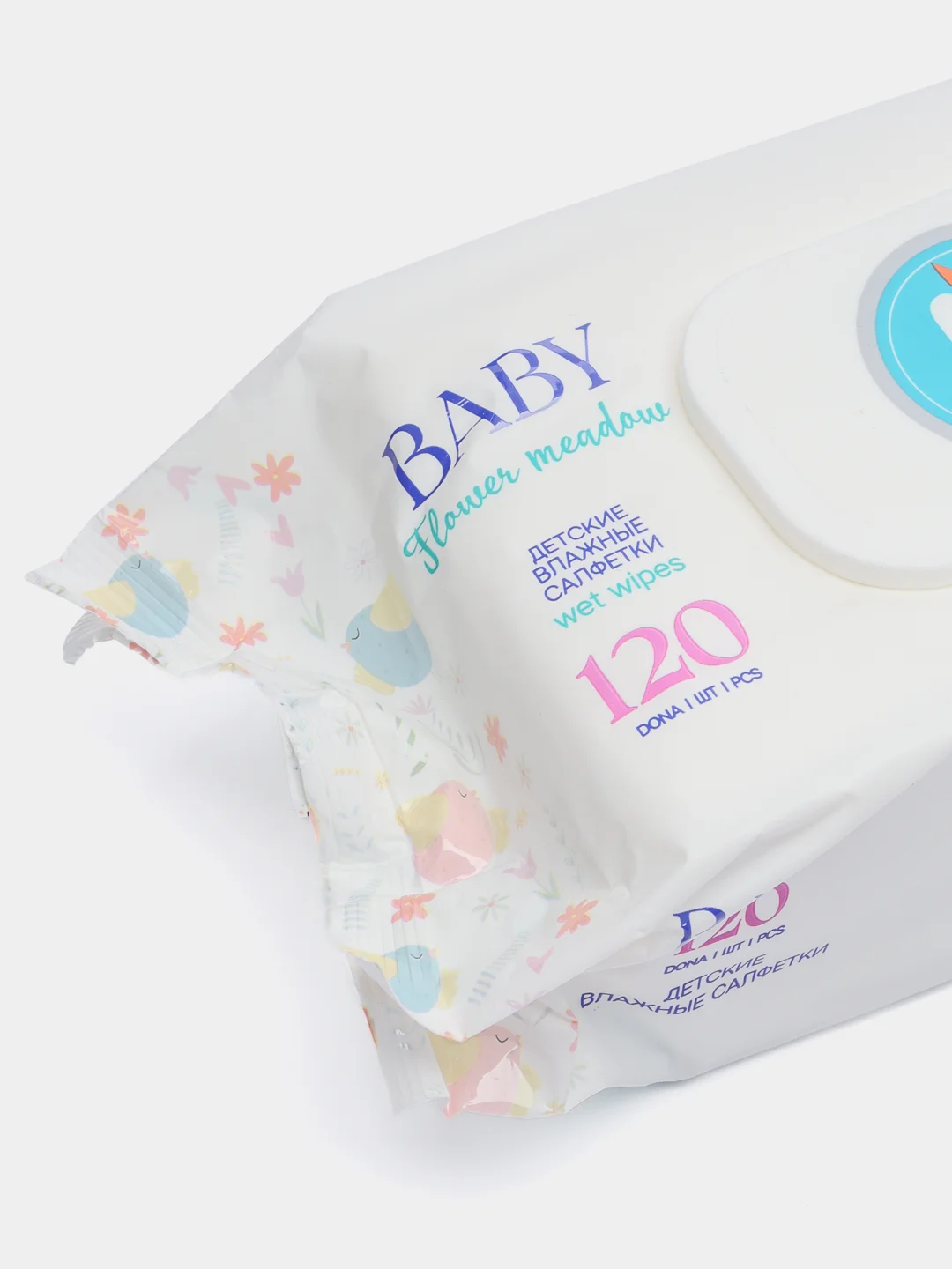 Плотные влажные салфетки для детей NATURAL FRESH Птичка, 120 шт в упаковке