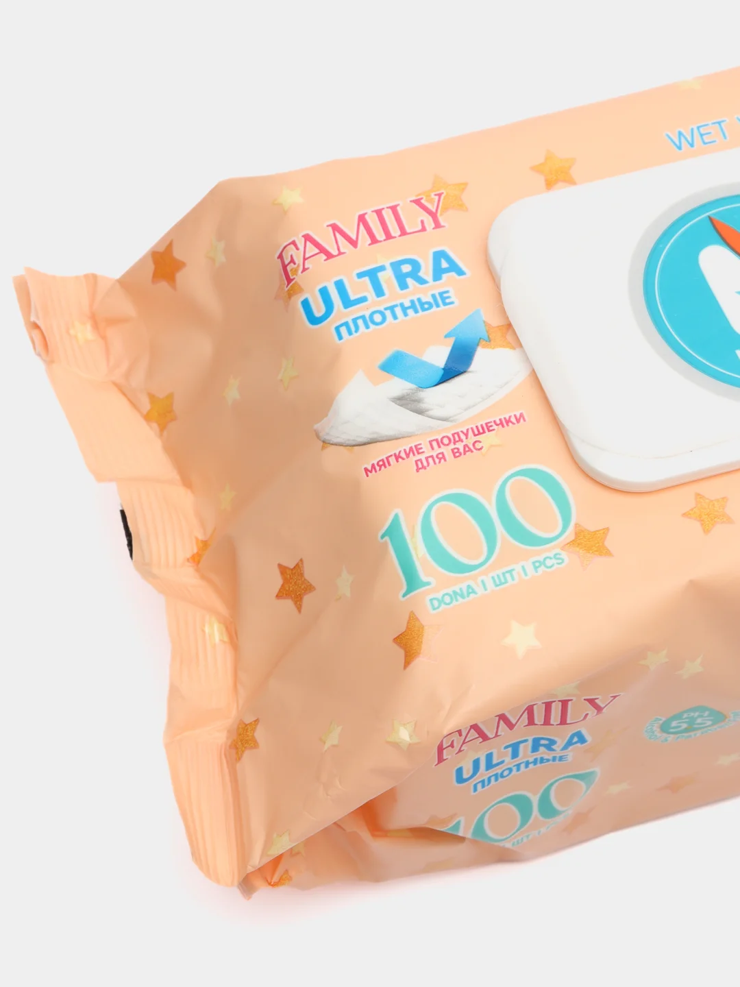 Плотные, влажные салфетки для всей семьи Natural Fresh Family, 100 шт в упаковке