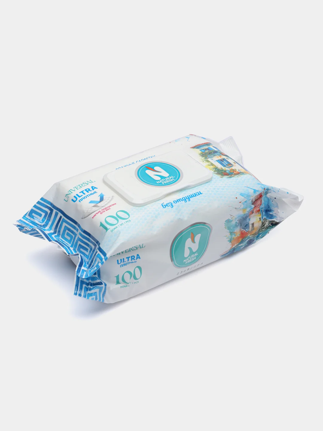 Плотные влажные салфетки NATURAL FRESH Universal, без отдушки, 100 шт в упаковке