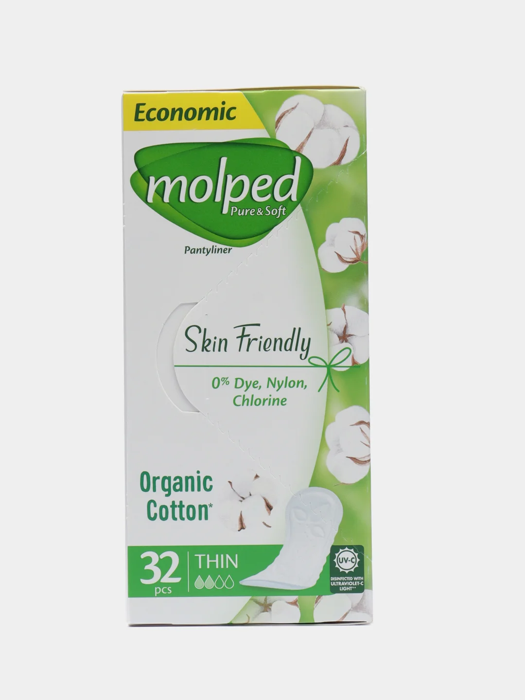 Прокладки ежедневные Molped Pure & Soft Daily Care 32 шт, прокладки женские ежедневные