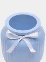 Белый декоративный гипсовый горшочек с крышечкой (кашпо)