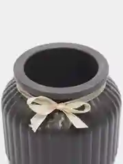 Угольный декоративный гипсовый горшочек с крышечкой (кашпо)